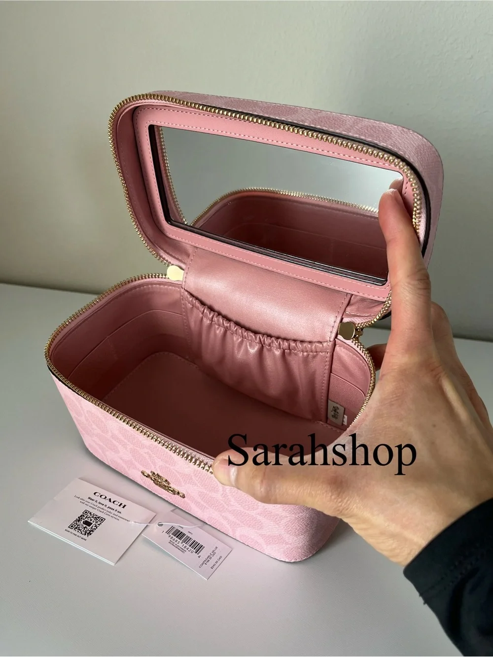 ✅Coach Cosmetic Case In Signature Canvas - Picture 7 of 10